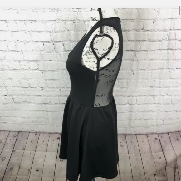 🥳HP🥳For Love and Lemon Black Lulu Mesh Dress M - Picture 4 of 8